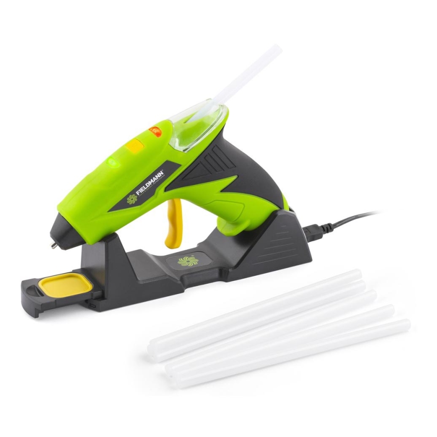Fieldmann - Pistola per colla a caldo a batteria 4V 1500 mAh verde
