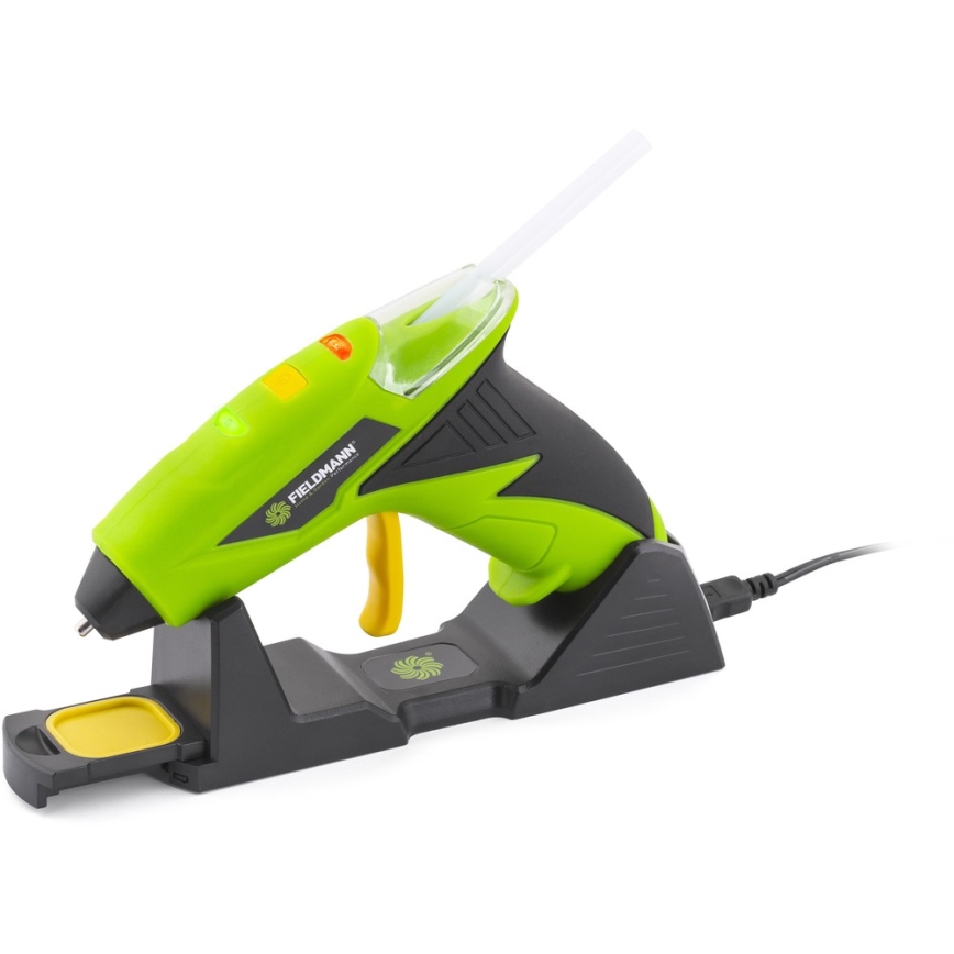 Fieldmann - Pistola per colla a caldo a batteria 4V 1500 mAh verde