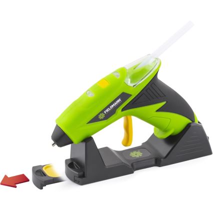 Fieldmann - Pistola per colla a caldo a batteria 4V 1500 mAh verde