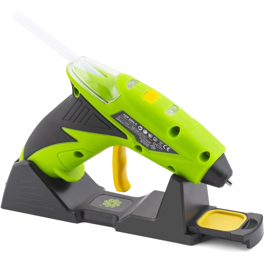 Fieldmann - Pistola per colla a caldo a batteria 4V 1500 mAh verde