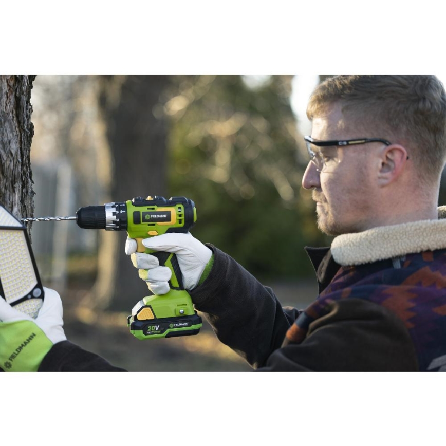 Fieldmann - Trapano a percussione a batteria 20V