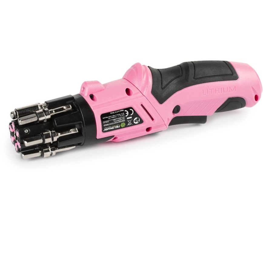 Fieldmann - Visseuse sans fil 3,6 V 1300 mAh rose