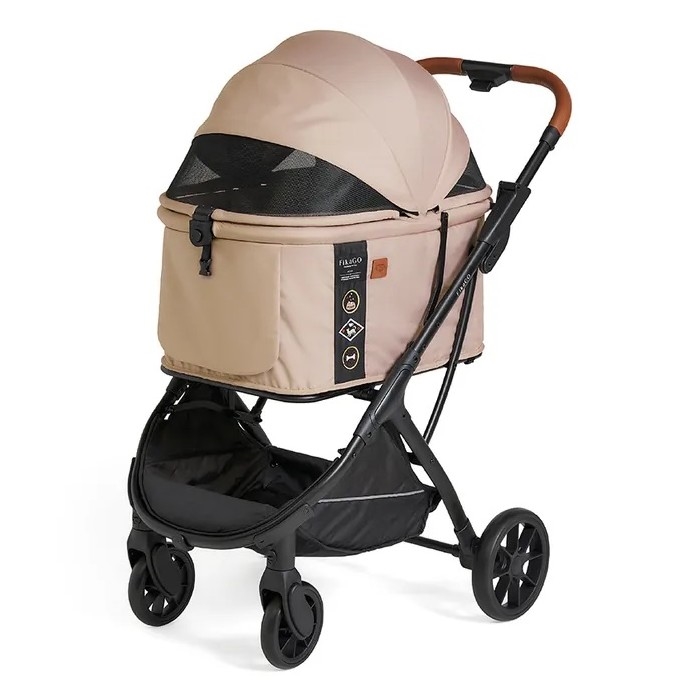 Fikago - Passeggino per cani e gatti AGILE HUGGY beige