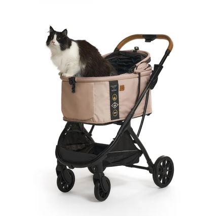 Fikago - Passeggino per cani e gatti AGILE HUGGY beige
