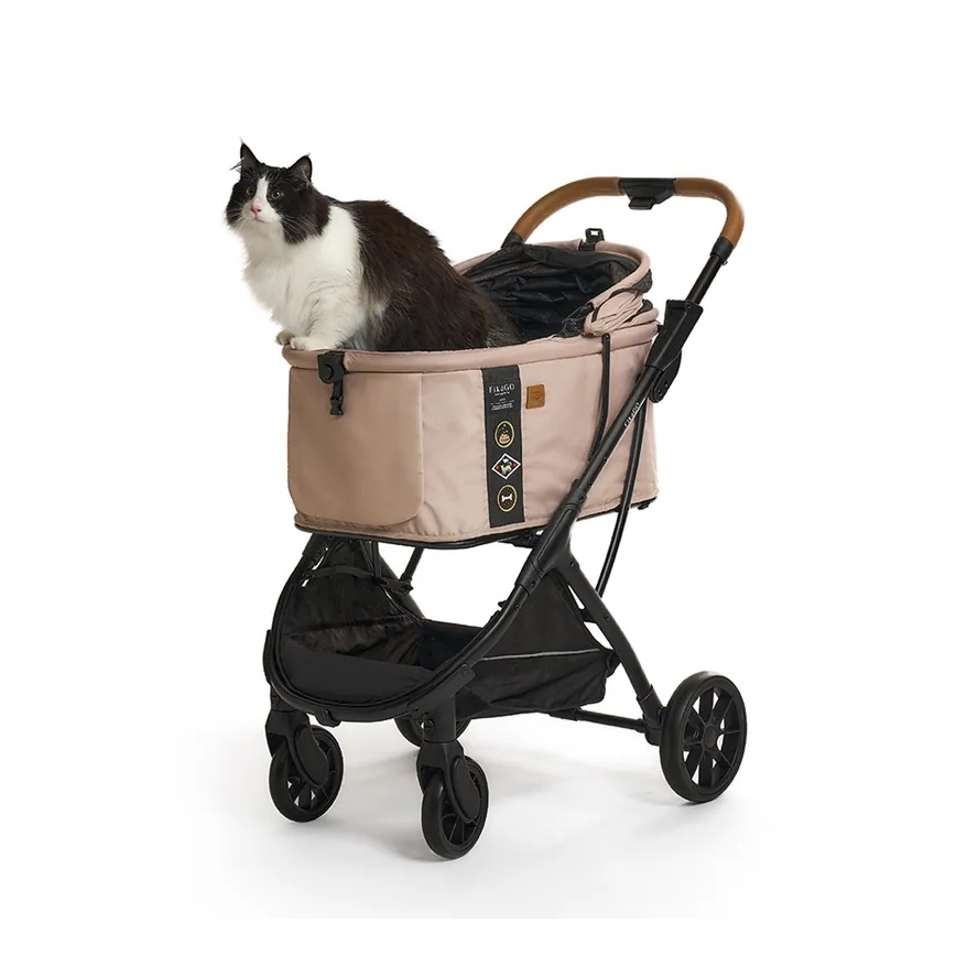 Fikago - Passeggino per cani e gatti AGILE HUGGY beige