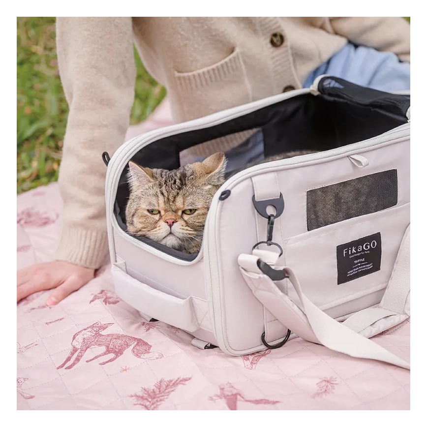 Fikago - Reisetasche für Hunde und Katzen TRUFFLE Artic Blume