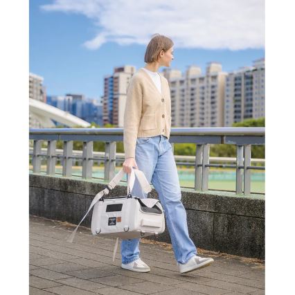 Fikago - Reisetasche für Hunde und Katzen TRUFFLE Grey
