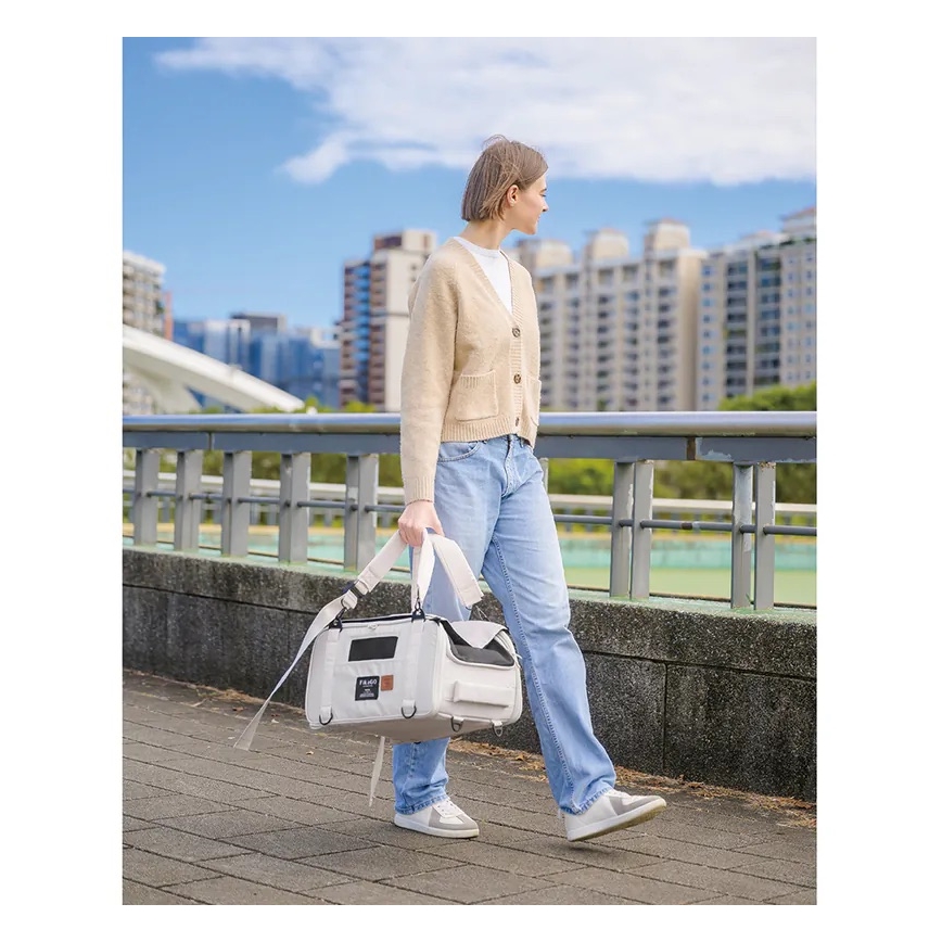 Fikago - Reisetasche für Hunde und Katzen TRUFFLE Grey