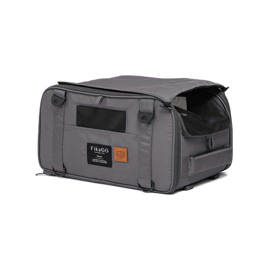 Fikago - Reisetasche für Hunde und Katzen TRUFFLE Grey