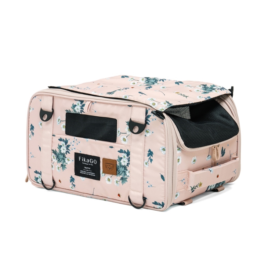 Fikago - Trasportino da viaggio per cani e gatti TRUFFLE Artic Flower
