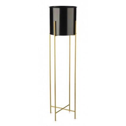 Fioriera in metallo OSLO 95x17 cm nero/oro