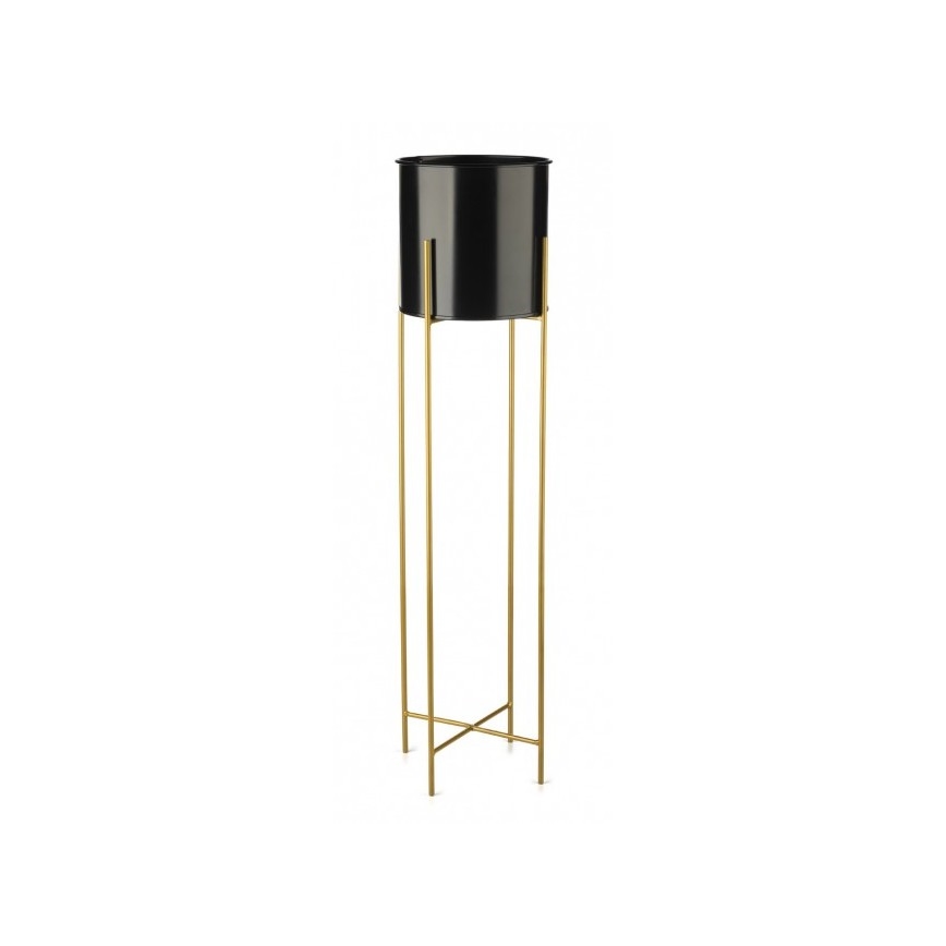 Fioriera in metallo OSLO 95x17 cm nero/oro