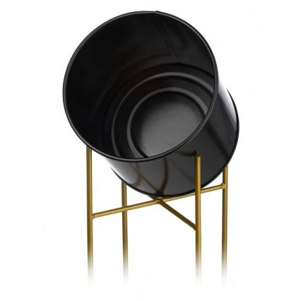 Fioriera in metallo OSLO 95x17 cm nero/oro