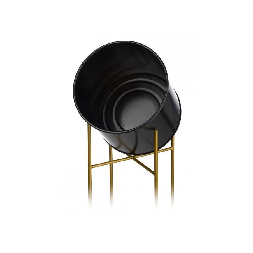 Fioriera in metallo OSLO 95x17 cm nero/oro