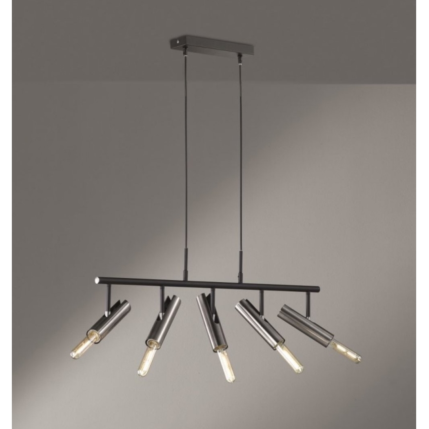 Fischer & Honsel 60369 - Lampadario su corda DEAN 5xE27/25W/230V