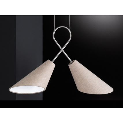Fischer & Honsel 65170 - Lampadario a sospensione con filo SAGA 2xE27/12W/230V