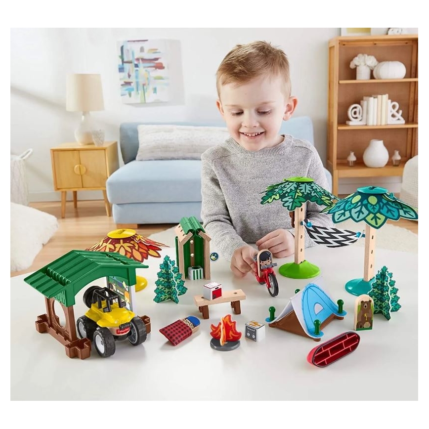 Fisher-Price - Set da costruzione per bambini Wonder Makers Camping