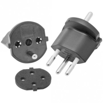 Fixed Adattatore per Svizzera SCHUKO/J 230V IP44 Black