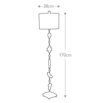 Flambeau - Lampadaire FRAGMENT 1xE27/60W/230V