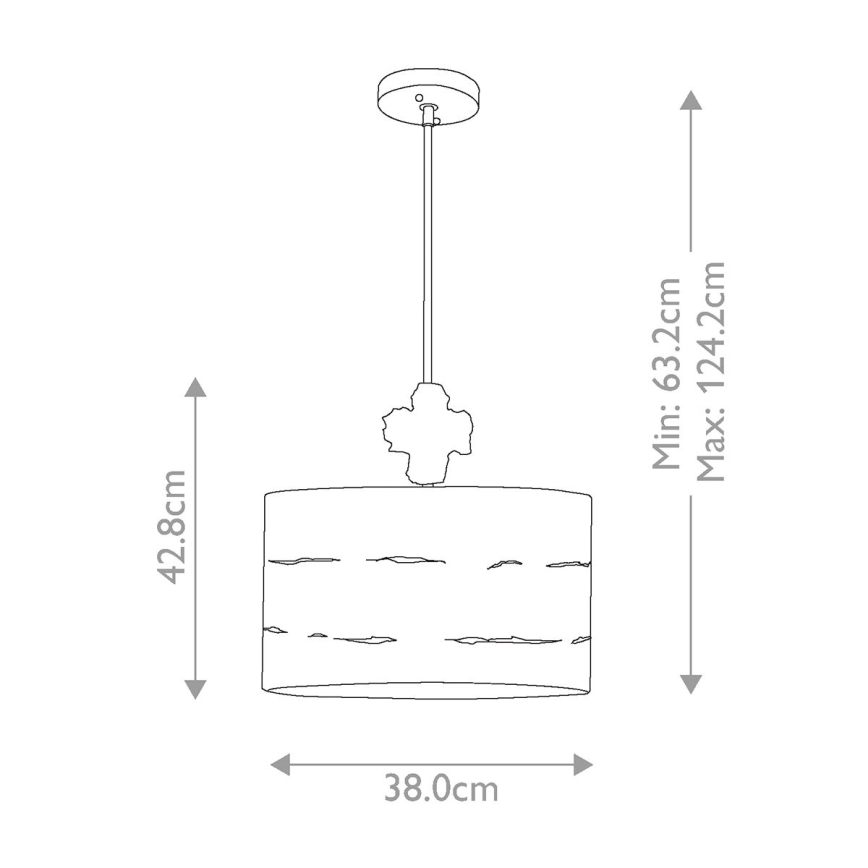 Flambeau - Lampadario a sospensione con supporto rigido FRAGMENT 1xE27/60W/230V
