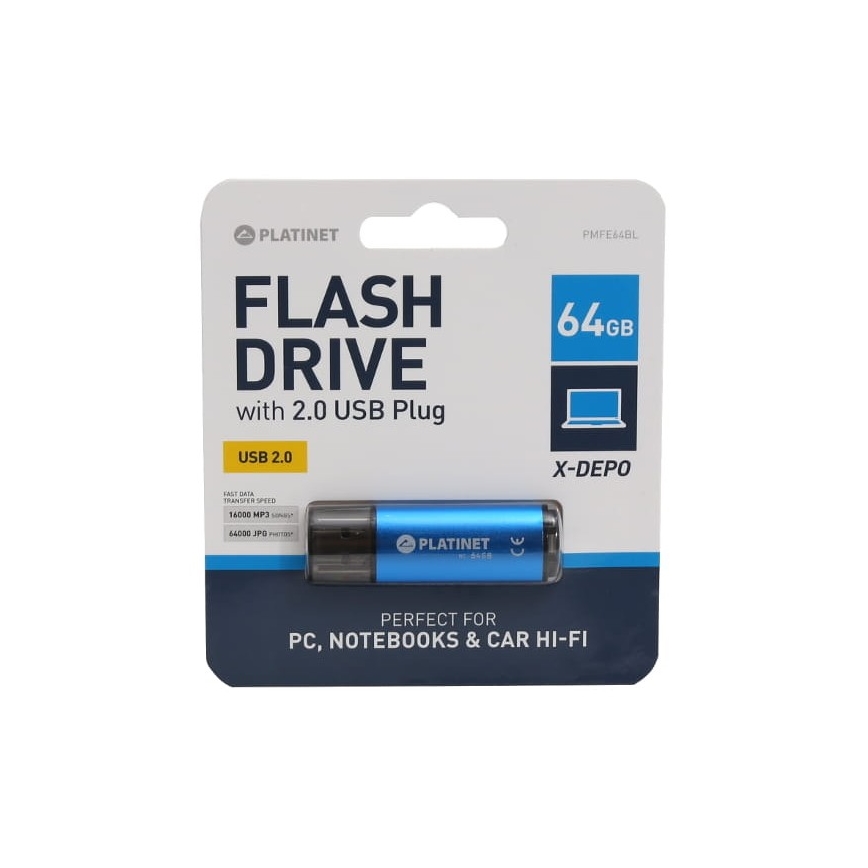 Flash Drive USB 64GB blau