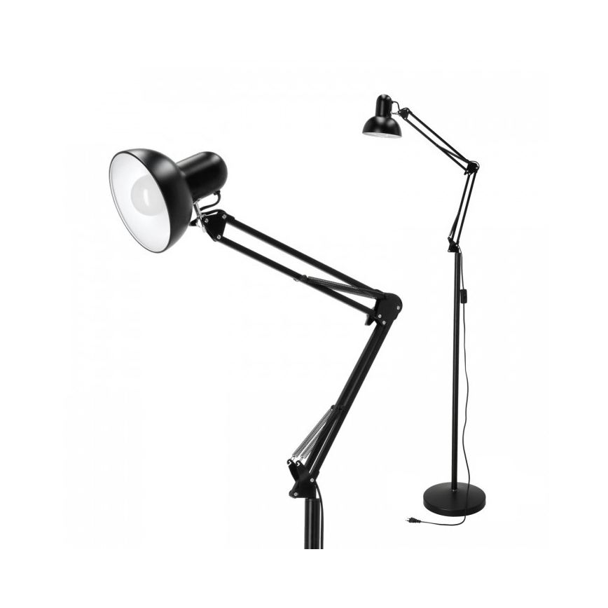 Flessibile lampada con piedistallo AURIQ 1xE27/60W/230V 184 cm nero