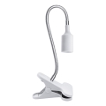 Flessibile lampada da tavolo con clip CLIP 1xE27/30W/230V bianco