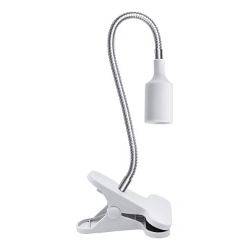 Flessibile lampada da tavolo con clip CLIP 1xE27/30W/230V bianco