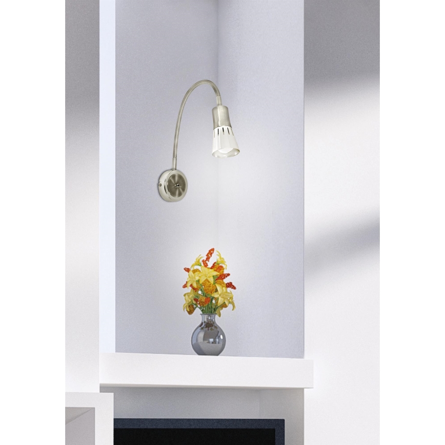 Flessibile piccola lampada ARENA 1xE14/40W/230V cromo opaco