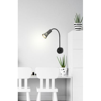 Flexibles Leselicht ARENA 1xE14/40W/230V schwarz