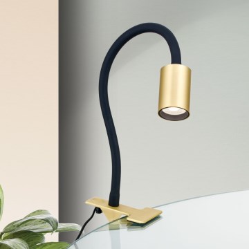 Flexible LED-Tischleuchte mit Klemme KURT LED/5W/230V golden