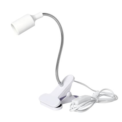Flexible Tischleuchte mit Klemme CLIP 1xE27/30W/230V weiß