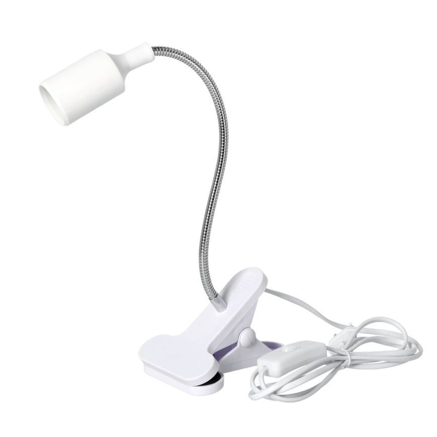 Flexible Tischleuchte mit Klemme CLIP 1xE27/30W/230V weiß