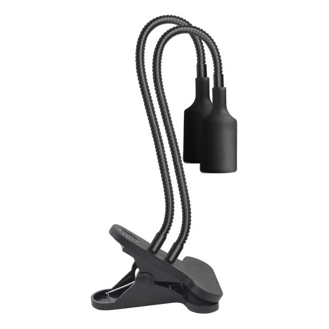 Flexible Tischleuchte mit Klemme für die Pflanzenzucht PLANTY 2xE27/30W/230V schwarz