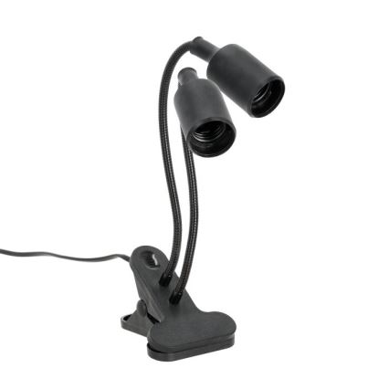 Flexible Tischleuchte mit Klemme für die Pflanzenzucht PLANTY 2xE27/30W/230V schwarz