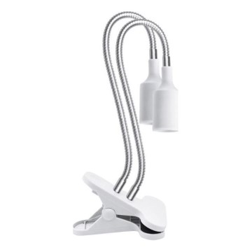 Flexible Tischleuchte mit Klemme für die Pflanzenzucht PLANTY 2xE27/30W/230V weiß