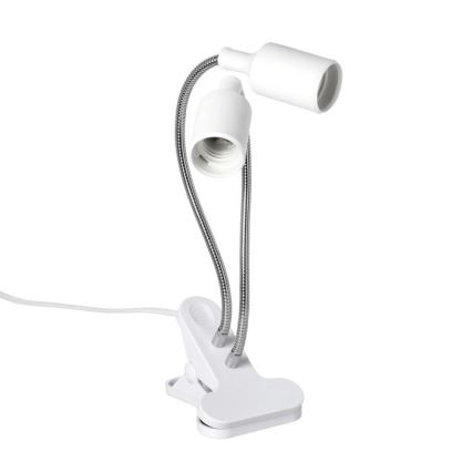 Flexible Tischleuchte mit Klemme für die Pflanzenzucht PLANTY 2xE27/30W/230V weiß