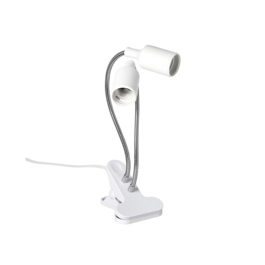 Flexible Tischleuchte mit Klemme für die Pflanzenzucht PLANTY 2xE27/30W/230V weiß