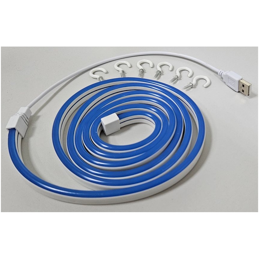 Flexibler LED-Streifen NEON LED/5V USB 1,8 m blau
