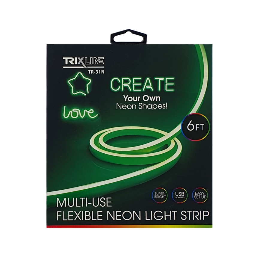 Flexibler LED-Streifen NEON LED/5V USB 1,8 m grün