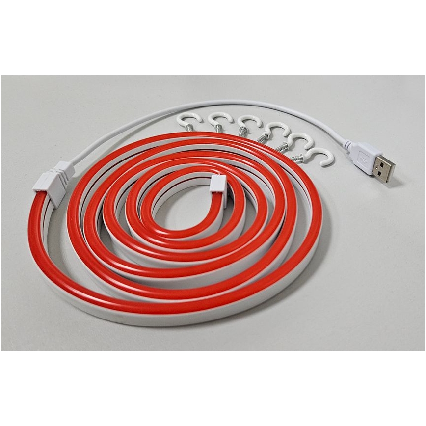 Flexibler LED-Streifen NEON LED/5V USB 1,8 m rot