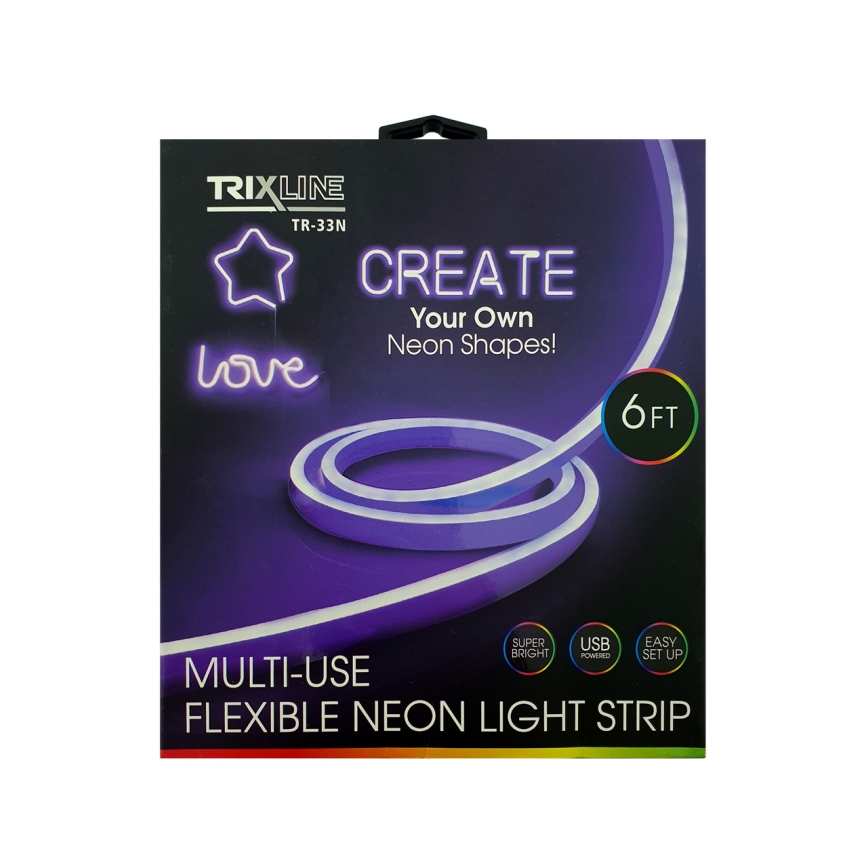 Flexibler LED-Streifen NEON LED/5V USB 1,8 m violett