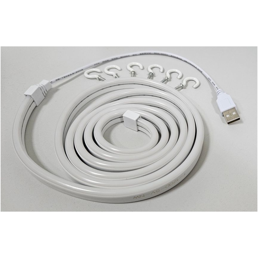 Flexibler LED-Streifen NEON LED/5V USB 1,8 m weiß