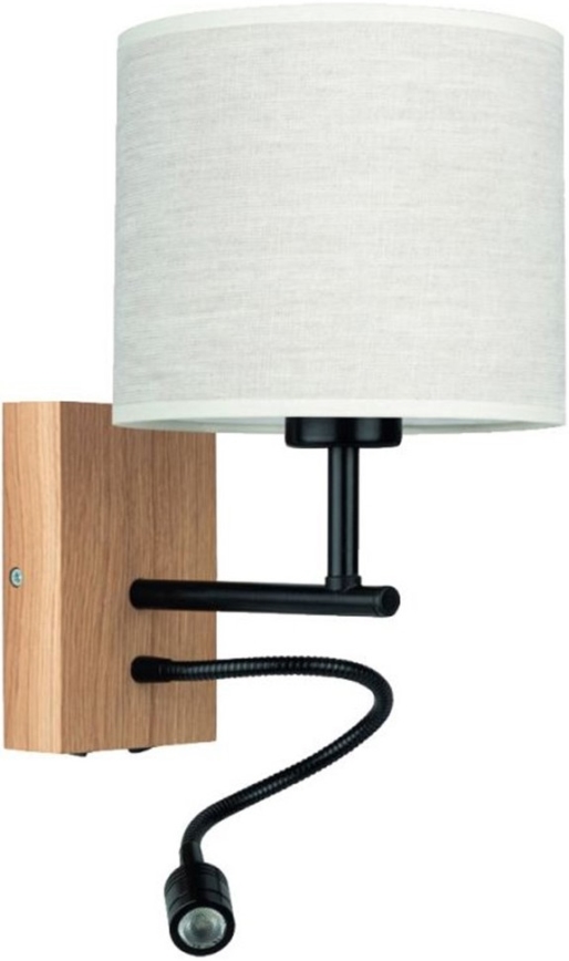 Flexibles Leuchtmittel BOHO 1xE27/25W + LED/1W/230V Eiche