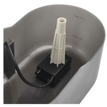 Fontana d'acqua per animali domestici 2,6 l/5V grigio