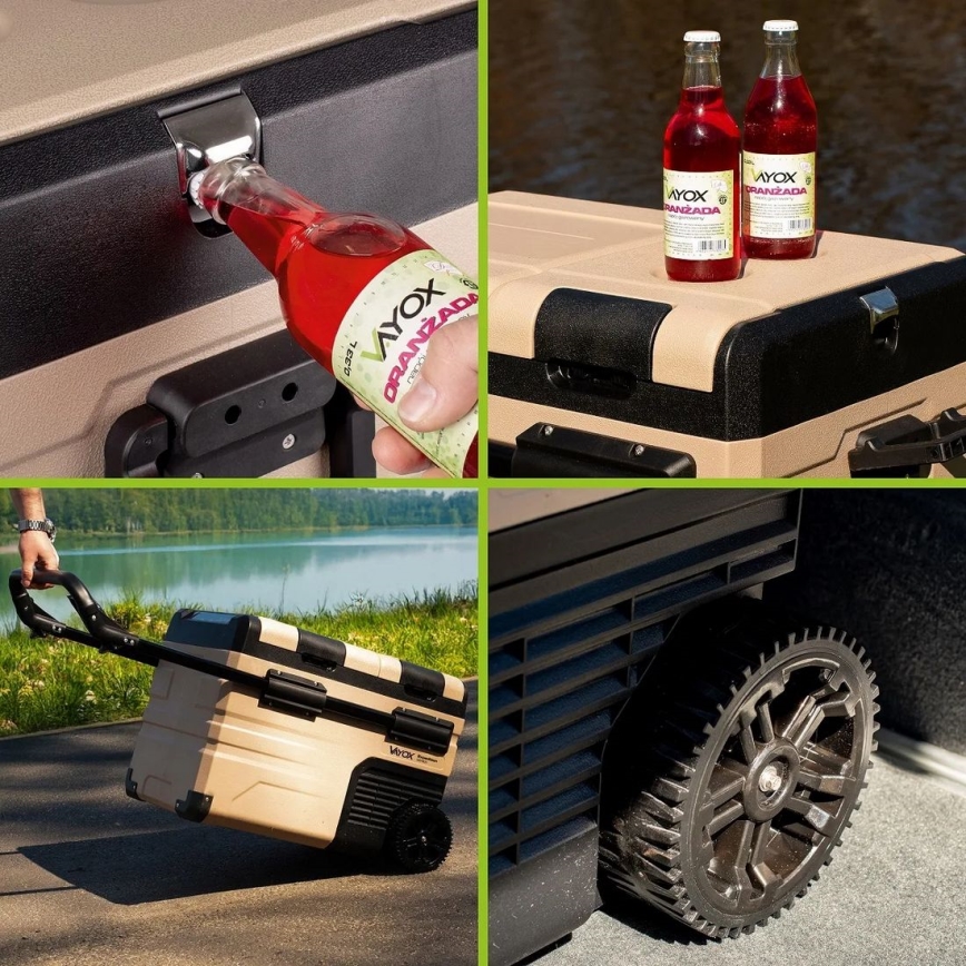 Frigorifero portatile per auto con display LCD 39 l 230V/12V/24V marrone