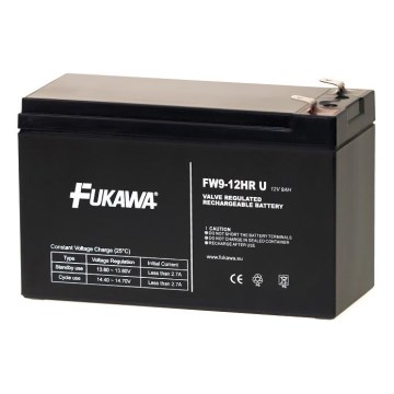 FUKAWA FW 9-12 HR - Batterie au plomb 12V/9Ah/connecteur Faston 6,3 mm