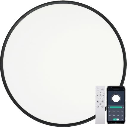 Fulgur s-43042 - Plafoniera dimmerabile a LED NOMY-RC LED/50W/230V 3000/4000/6500K Ø 60 cm IP40 nero + telecomando