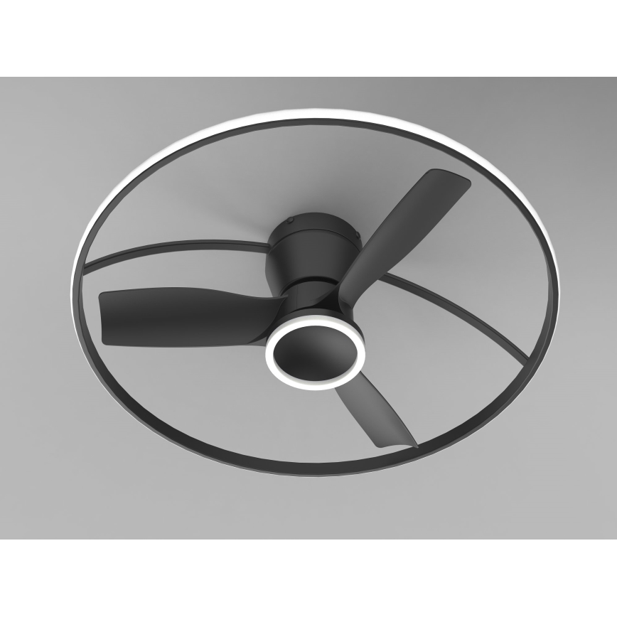 Fulgur s-43047 - dimmbarer LED-Deckenventilator THORA LED/50W/230V 2700-5000K schwarz + Fernbedienung