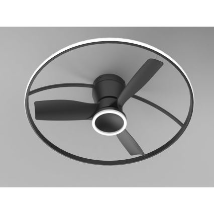 Fulgur s-43047 - Ventilateur de plafond LED dimmable THORA LED/50W/230V 2700-5000K noir + télécommande